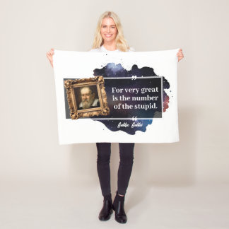 Galileo Galilei Groot aantal van de dommen Fleece Deken