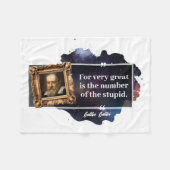 Galileo Galilei Groot aantal van de dommen Fleece Deken (Voorkant (Horizontaal))