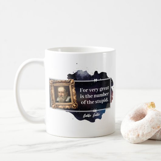 Galileo Galilei Groot aantal van de dommen Koffiemok (Met donut)