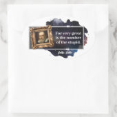 Galileo Galilei Groot aantal van de dommen Ovale Sticker (Tas)