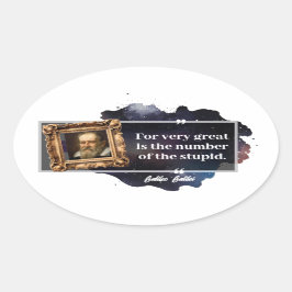 Galileo Galilei Groot aantal van de dommen Ovale Sticker