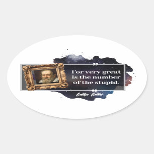 Galileo Galilei Groot aantal van de dommen Ovale Sticker