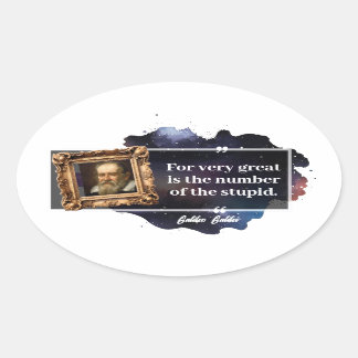 Galileo Galilei Groot aantal van de dommen Ovale Sticker