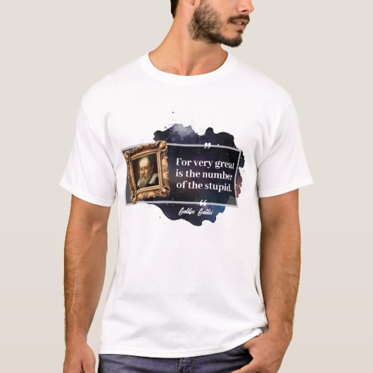Galileo Galilei Groot aantal van de dommen T-shirt (Voorkant)