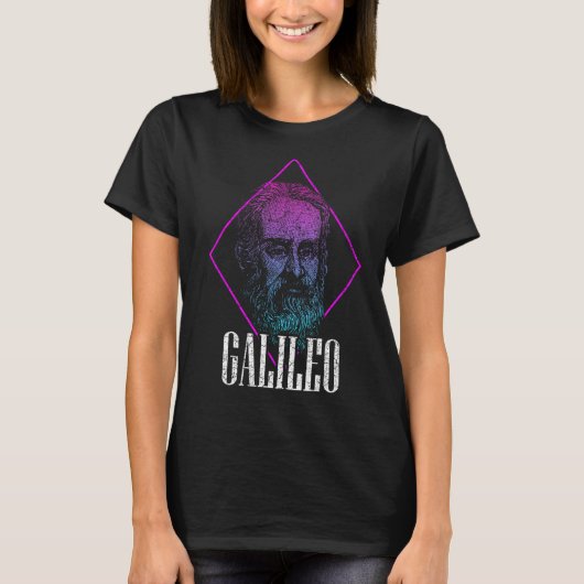 Galileo Galilei Natuurkundige Natuurkunde Wetensch T-shirt (Voorkant)