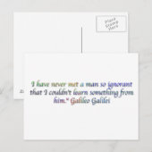 Galileo Galilei quote Briefkaart (Voorkant / Achterkant)