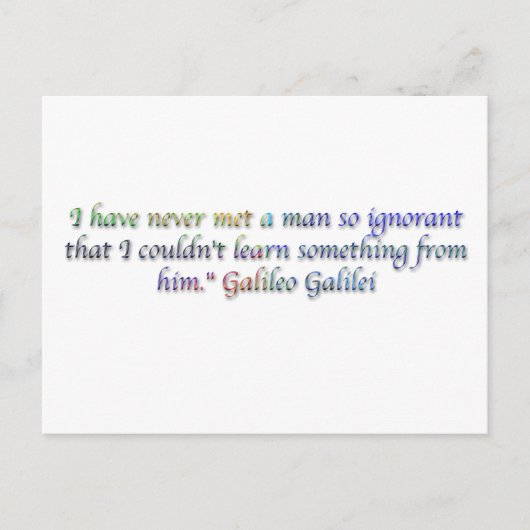 Galileo Galilei quote Briefkaart (Voorkant)