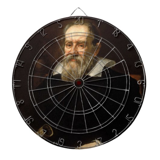 Galileo Galilei: vader van wetenschap & astronomie Dartbord (Voorkant)