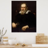 Galileo Galilei: vader van wetenschap & astronomie Poster (Keuken)