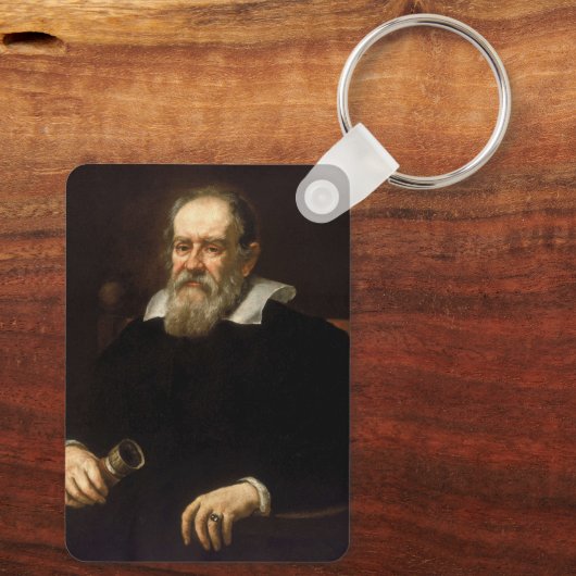 Galileo Galilei: vader van wetenschap & astronomie Sleutelhanger (Achterkant)