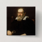 Galileo Galilei: vader van wetenschap & astronomie Vierkante Button 5,1 Cm (Voorkant)