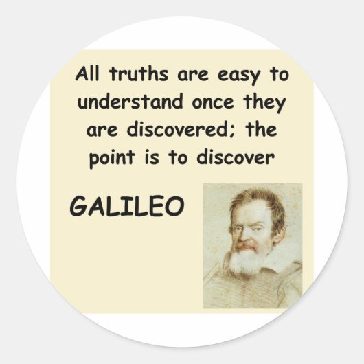 GALILEO quote Ronde Sticker (Voorkant)