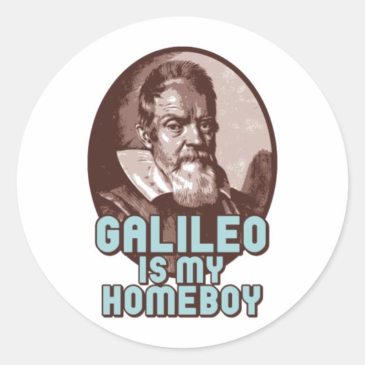 Galileo Ronde Sticker (Voorkant)