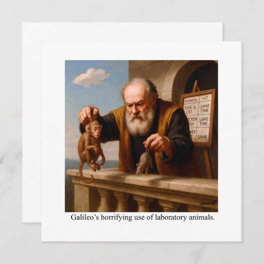 Galileo’s horrifying use of laboratory animals. kaart (Voorkant / Achterkant)