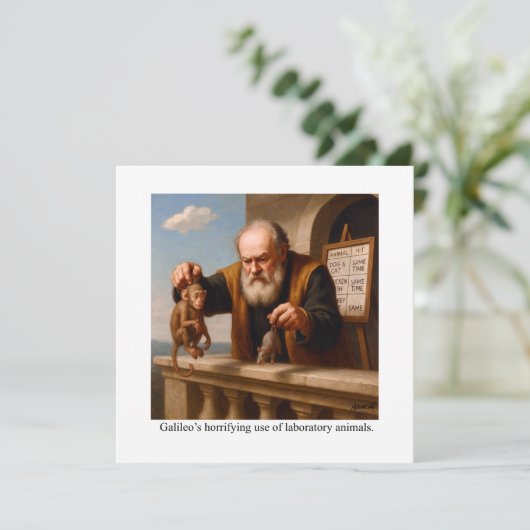 Galileo’s horrifying use of laboratory animals. kaart (Staand voorkant)