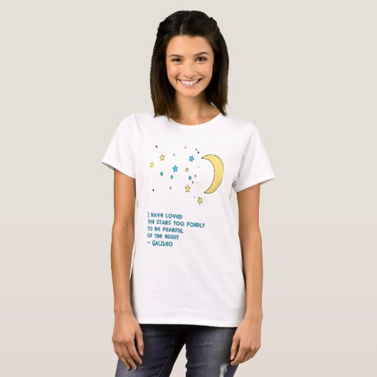 Galileo Stars Quote T-shirt (Voorkant volledig)