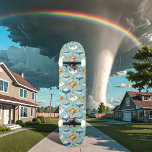 Galileo Thermometer blauw Persoonlijk Skateboard<br><div class="desc">Willekeurig cadeau voor een meteoroloog of een storm chaser</div>