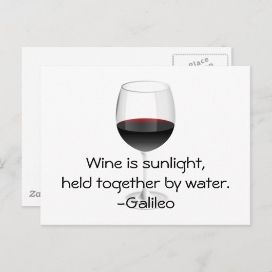 Galileo-wijnprijsopgave Briefkaart (Voorkant / Achterkant)