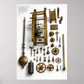 Galileo's Slingeruurwerkmechanisme Afdruk Poster