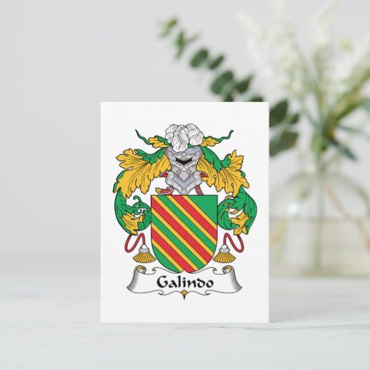 Galindo Family Crest Briefkaart (Staand voorkant)