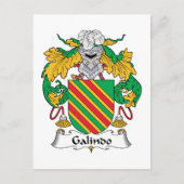 Galindo Family Crest Briefkaart (Voorkant)