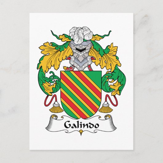 Galindo Family Crest Briefkaart (Voorkant)