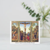 Galitzine triptych crucifixatie door Pietro Perugi Briefkaart (Staand voorkant)