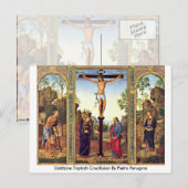 Galitzine triptych crucifixatie door Pietro Perugi Briefkaart (Voorkant / Achterkant)