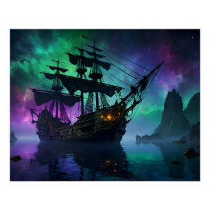 Galjoen onder de spookachtige sterren perfect poster