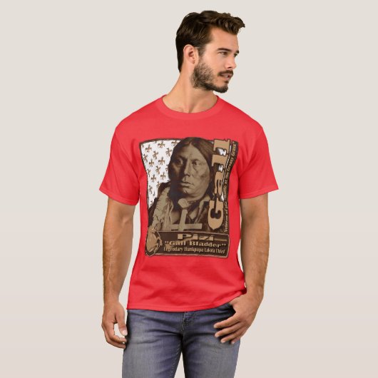 Gall Hunkpapa Lakota War Chief T-shirt (Voorkant volledig)