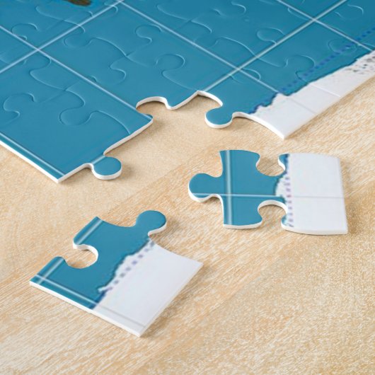 Gall Peters Projectie Wereldkaart Poster Legpuzzel (Zijkant)