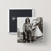Galla Woman Vierkante Button 5,1 Cm (Voorkant /achterkant)