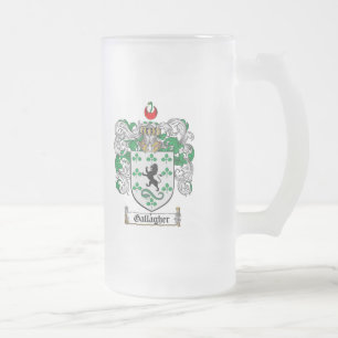 GALLAGHER FAMILIE CREST - GALLAGHER COAT WAPENS MATGLAS BIERPUL