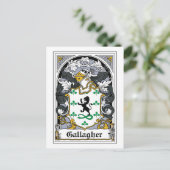 Gallagher Family Crest Briefkaart (Staand voorkant)