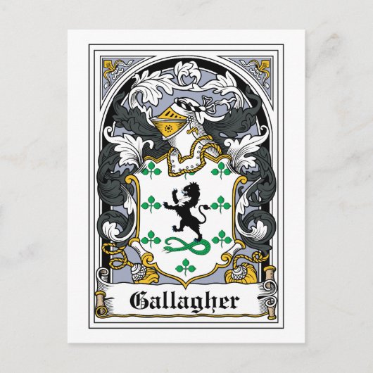 Gallagher Family Crest Briefkaart (Voorkant)