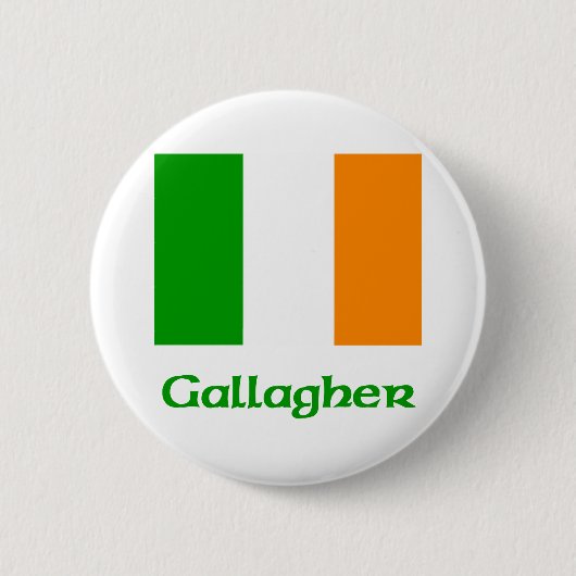 Gallagher Irish Flag Ronde Button 5,7 Cm (Voorkant)