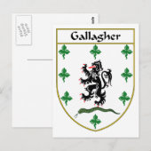 Gallagher wapenstilstand/familiekust briefkaart (Voorkant / Achterkant)