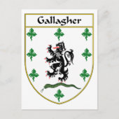 Gallagher wapenstilstand/familiekust briefkaart (Voorkant)