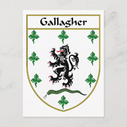 Gallagher wapenstilstand/familiekust briefkaart (Voorkant)