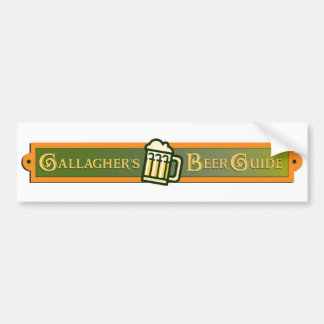 Gallagher's Beer Guide Bumpersticker