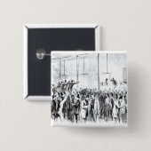 Gallagher's beurs (graving) (foto) vierkante button 5,1 cm (Voorkant /achterkant)