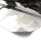 Gallant Knight in Actie - Opvallend Zwart en Wit Poster (Hoek)