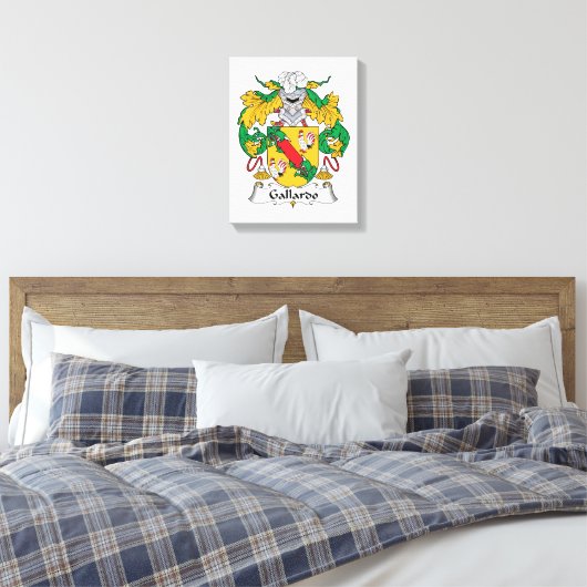 Gallardo Family Crest Canvas Afdruk (Insitu (Slaapkamer))