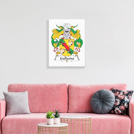 Gallardo Family Crest Canvas Afdruk (Insitu (Woonkamer))