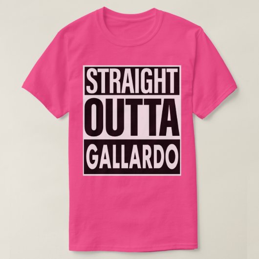 Gallardo naam Straight Outta Gallardo T-shirt (Design voorkant)