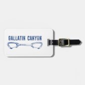 Gallatin Canyon Montana Rock Klimmen Quickdraw Bagagelabel (Voorkant horizontaal)