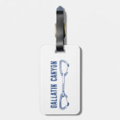 Gallatin Canyon Montana Rock Klimmen Quickdraw Bagagelabel (Achterkant verticaal)