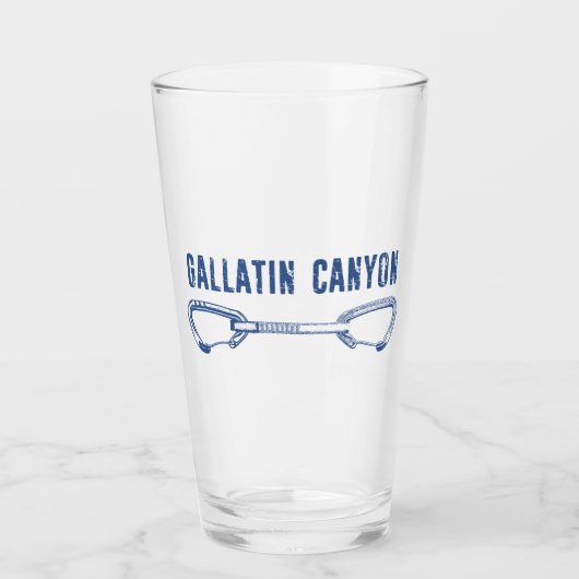 Gallatin Canyon Montana Rots klimmen Quickdraw Glas (Voorkant)
