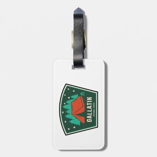 Gallatin National Forest Camping Bagagelabel (Achterkant verticaal)