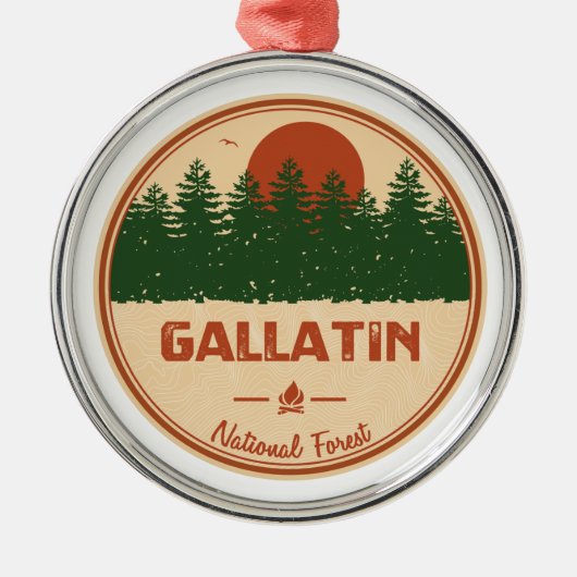 Gallatin National Forest Metalen Ornament (Voorkant)